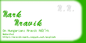mark mravik business card
